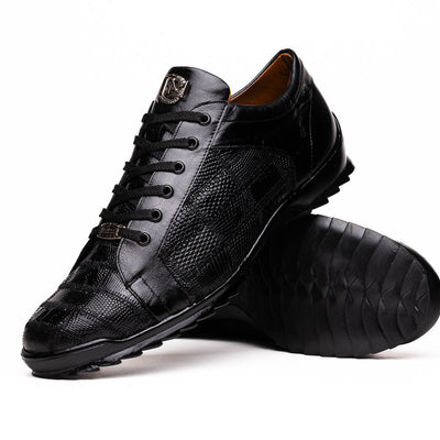 Marco Di Milano Bari Black Leather Luxury Shoe