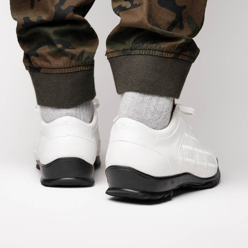 Marco Di Milano Bari White Lizard Patchwork Sneakers