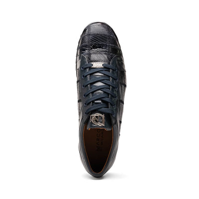 Marco Di Milano Bari Navy Lizard Patchwork Sneakers