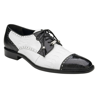 Belvedere Batta - Black & White Leather Dress Shoe