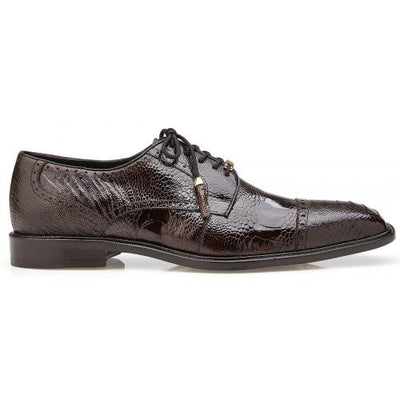 Men's Batta Chocolate Genuine Ostrich Oxfords by Belvedere Shoes