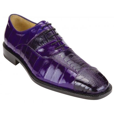 Mare Purple Genuine Eel Ostrich Leg Shoes by Belvedere Shoes