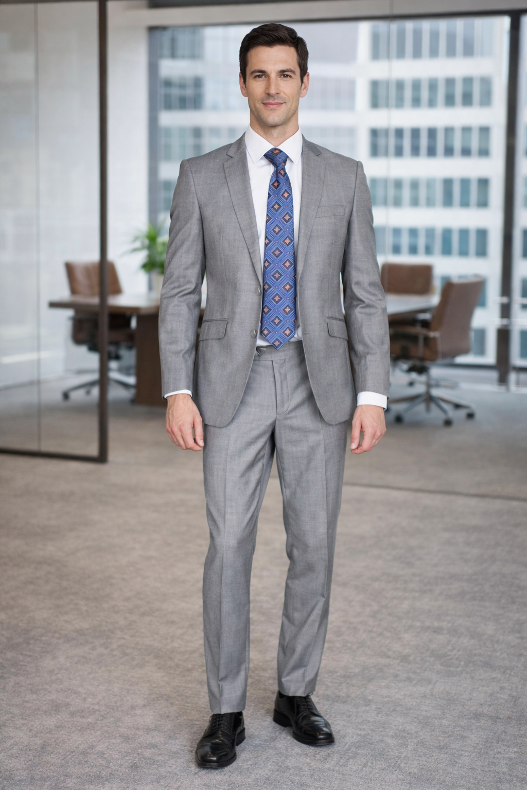 Bertolini 2Pc & 3PC Lt. Gray Two-button Wool & Silk Blend Suit by Usamensoutlet