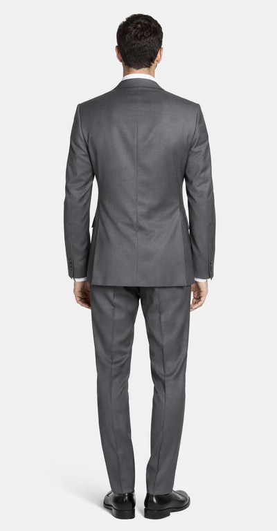 Bertolini 2PC Gray Two-button Suit Wool & Silk by Usamensoutlet