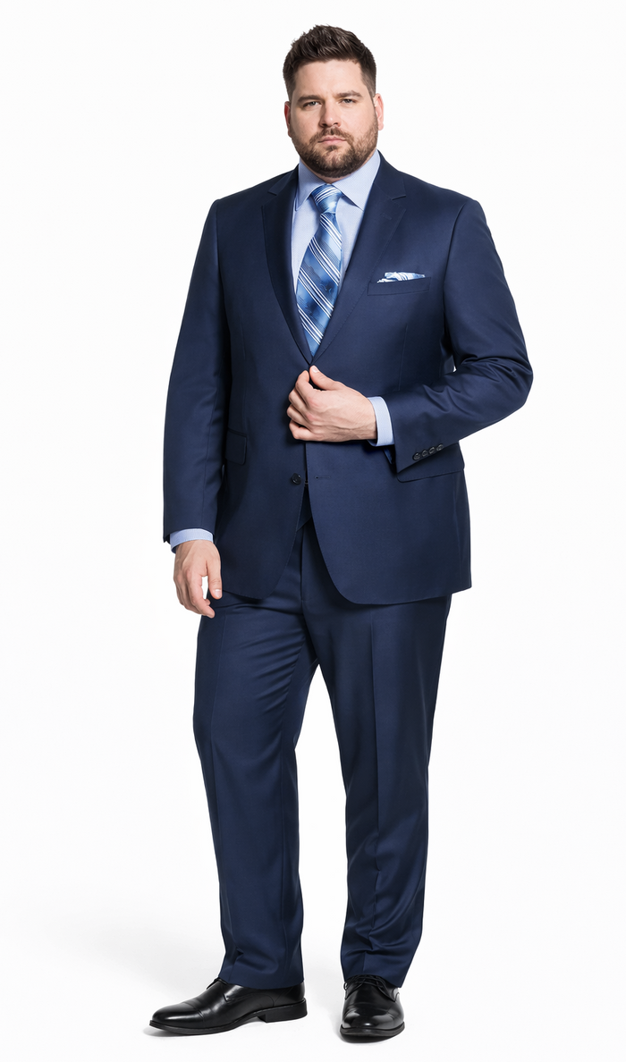 Bertolini Wool & Silk 2Pc French Blue Suit by Usamensoutlet