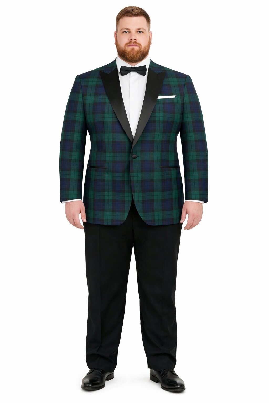 Big and Tall Holiday Jackets - Christmas Tartan Plaid Sport Jacket For Big Man in Color Green and Blue Tartan Scottish Pattern – SuitUSA