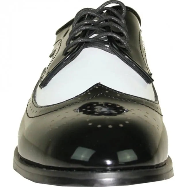Black & White Wingtip Men's Tuxedo Shoes – Vintage Gatsby Spat Dress Shoes