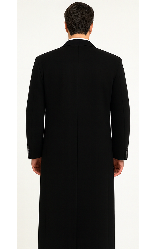 Black Cashmere Chesterfield Overcoat by AlbertoNardoniStore