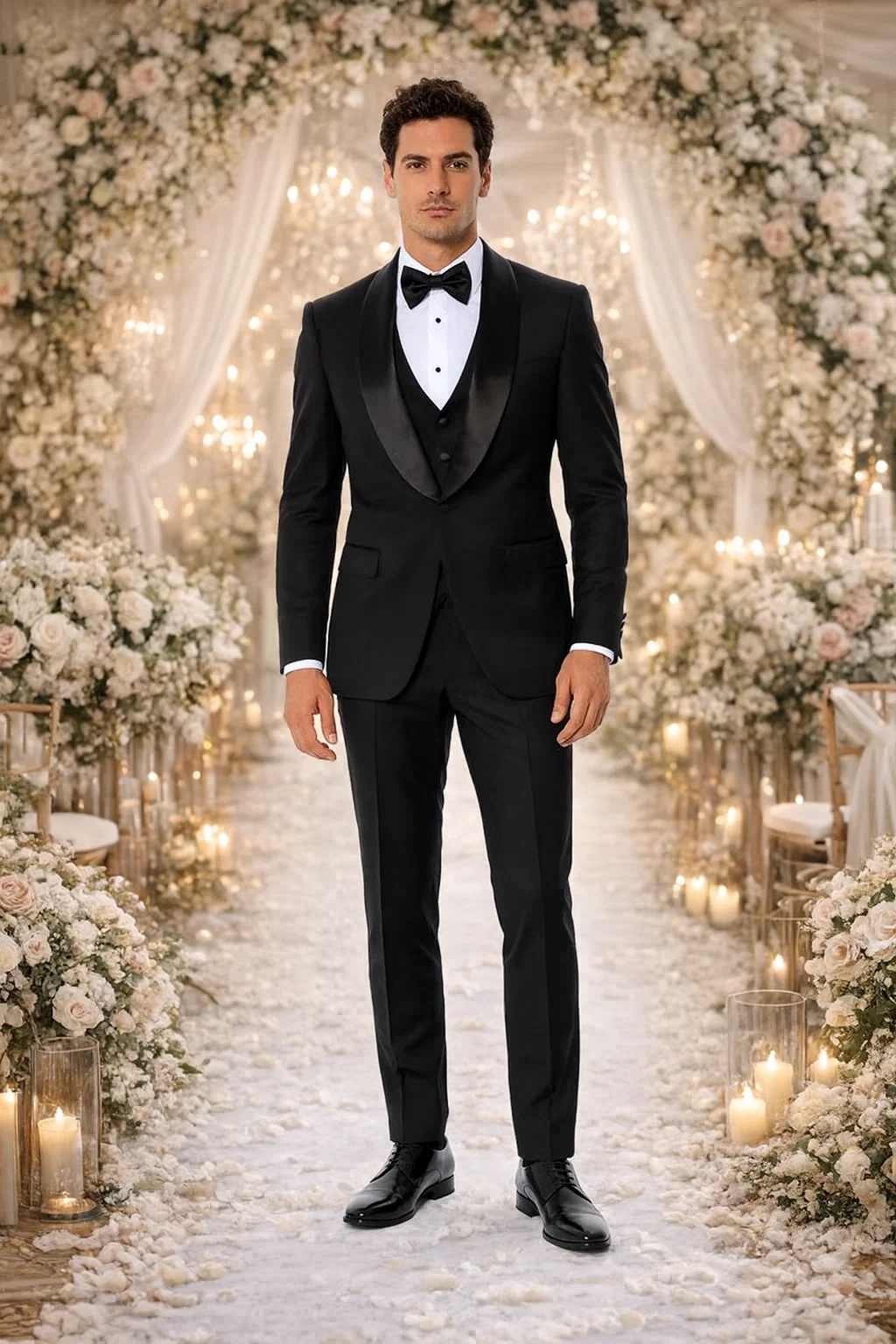 Black Tuxedo Slim Fit with Notch Lapel- Separates - Wedding - Prom