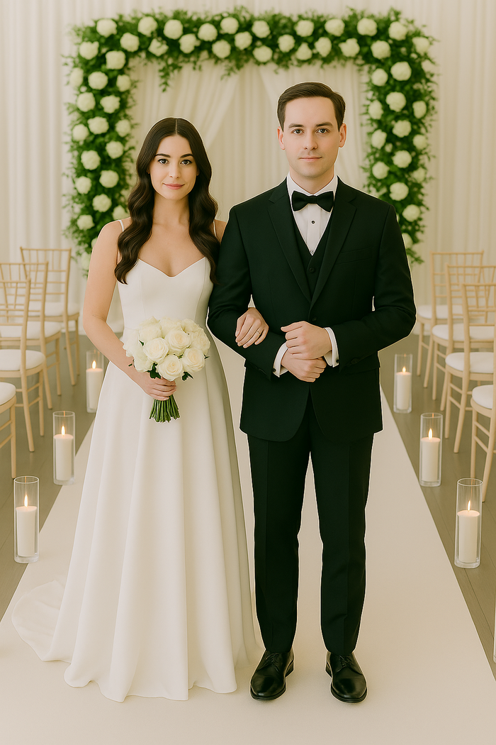 Black Tuxedo Slim Fit with Notch Lapel - Wedding - Prom