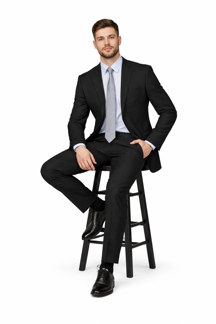 Modern Fit Tiglio Wool Double-Breasted Suit – Premium Tailored Formal Suit