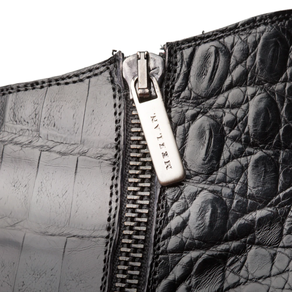 Mezlan Blackmore Crocodile Dress Boots Black (4715-F)