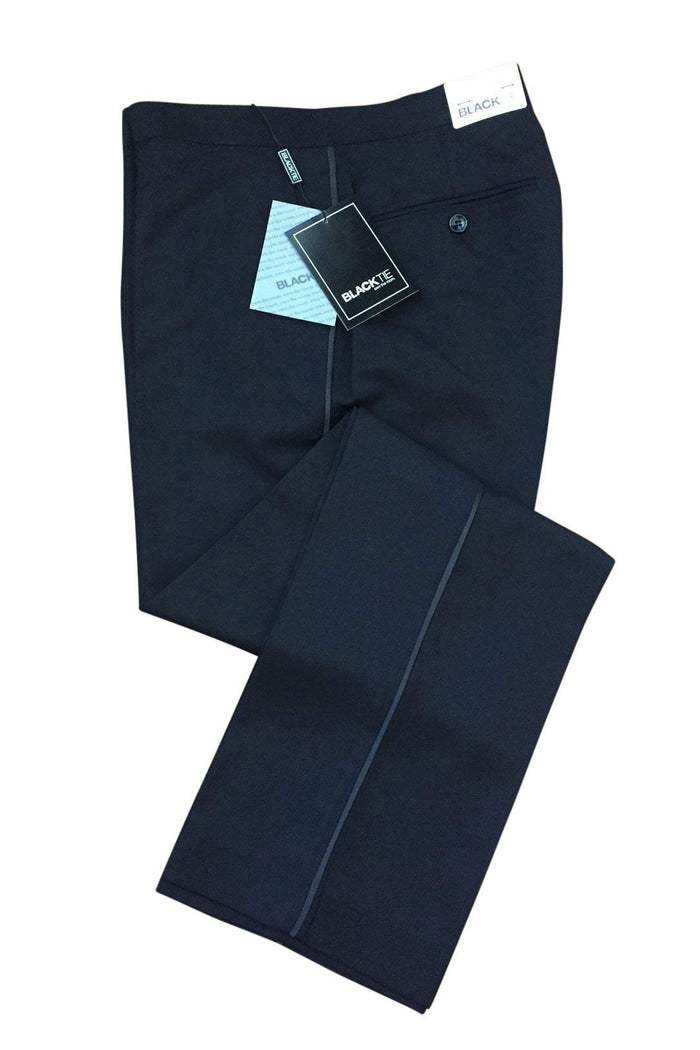 Washington Black Stretch Blend Tuxedo Pants by BLACKTIE