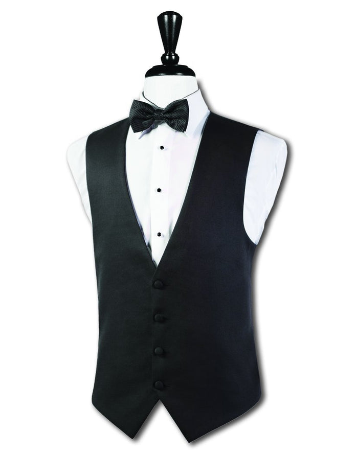 Black Mason Tuxedo Vest by BLACKTIE