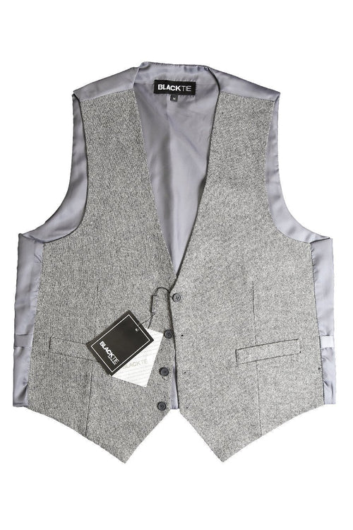 Black & White Brodie Tweed Vest by BLACKTIE