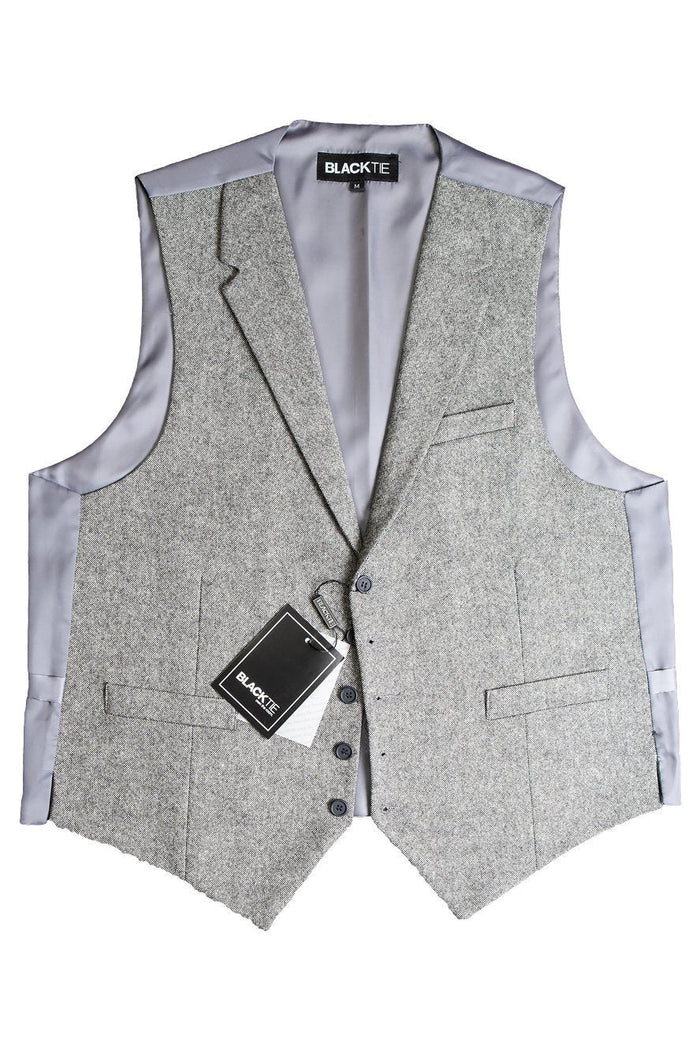 Black & White Camdyn Tweed Vest by BLACKTIE