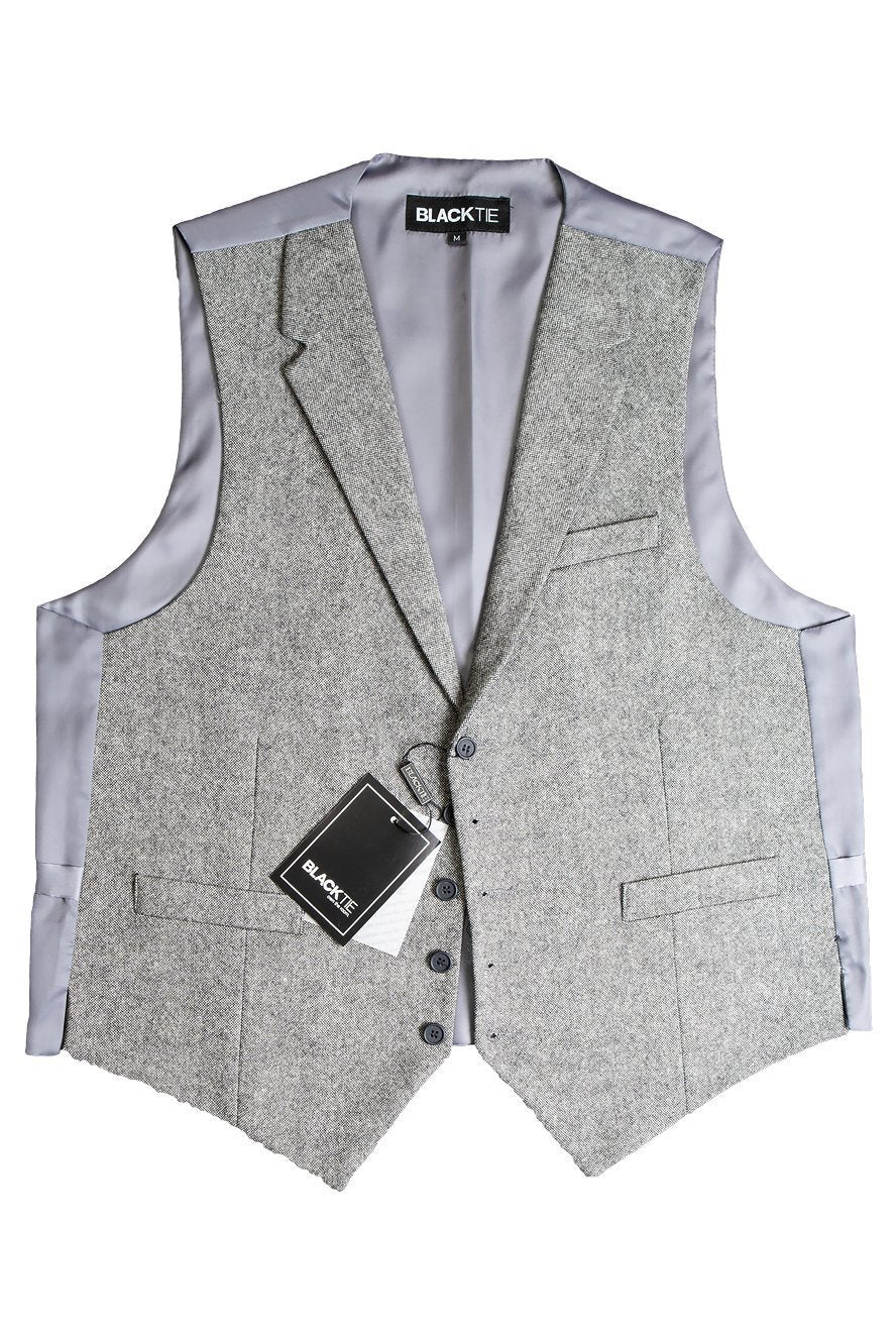 Black & White Camdyn Tweed Vest by BLACKTIE