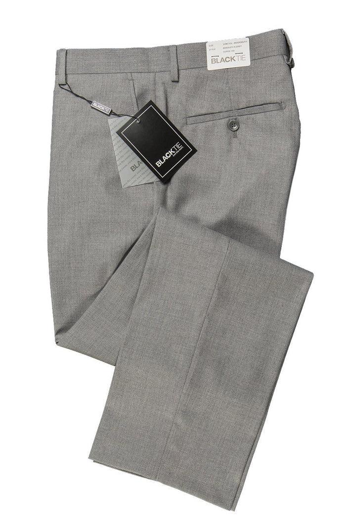 Bradley Heather Grey Luxury Wool Blend Suit Pants BLACKTIE