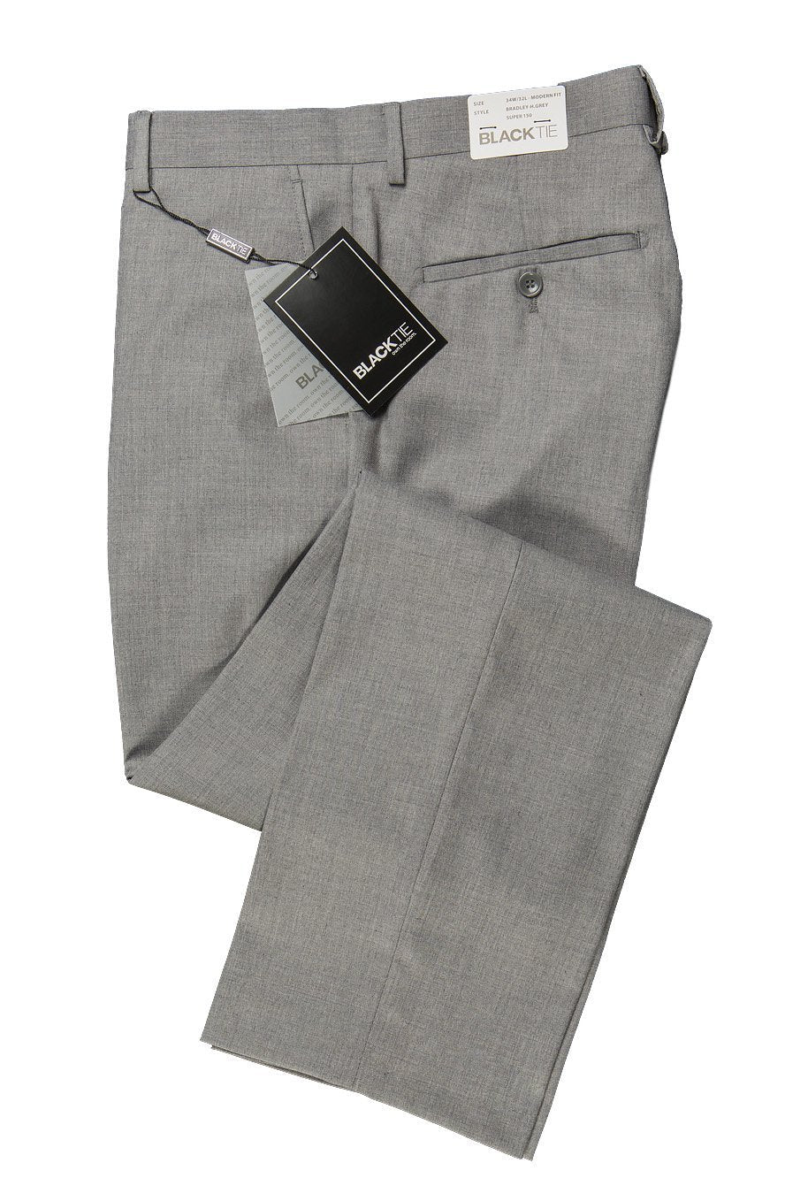 Bradley Heather Grey Luxury Wool Blend Suit Pants BLACKTIE