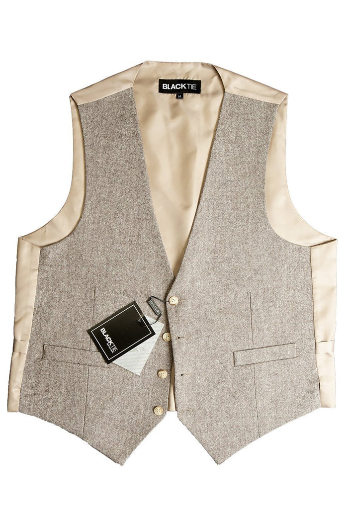 Brown Brodie Tweed Vest by BLACKTIE