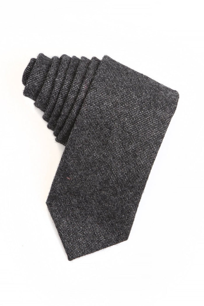 Charcoal Tweed Necktie by BLACKTIE