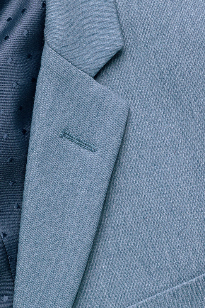 Liam Kids Denim Blue Suit (5-Piece Set) by BLACKTIE
