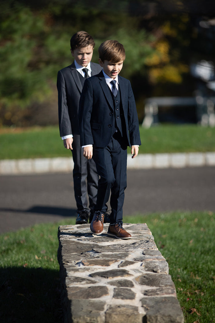 Liam Kids Midnight Blue Suit (5-Piece Set) by BLACKTIE