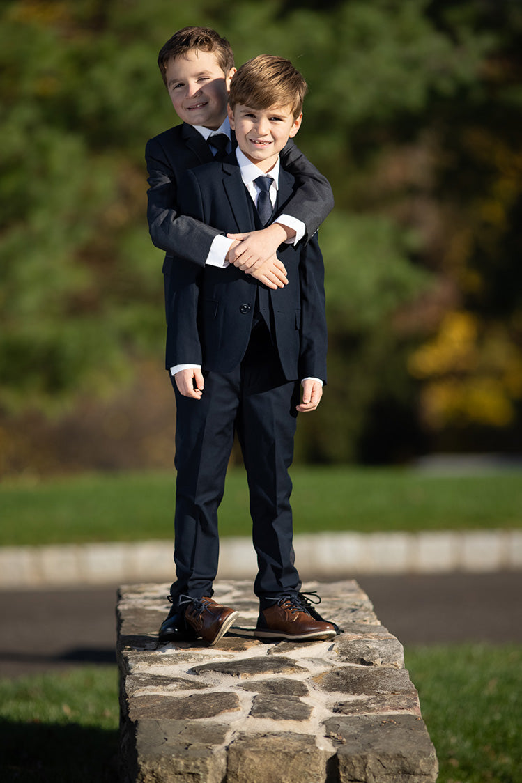 Liam Kids Midnight Blue Suit (5-Piece Set) by BLACKTIE