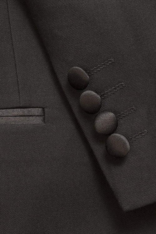 Notch Satin Edge Black Tuxedo Jacket (Separates) by BLACKTIE