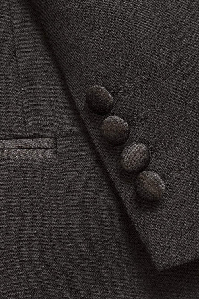 Notch Satin Edge Black Tuxedo Jacket (Separates) by BLACKTIE