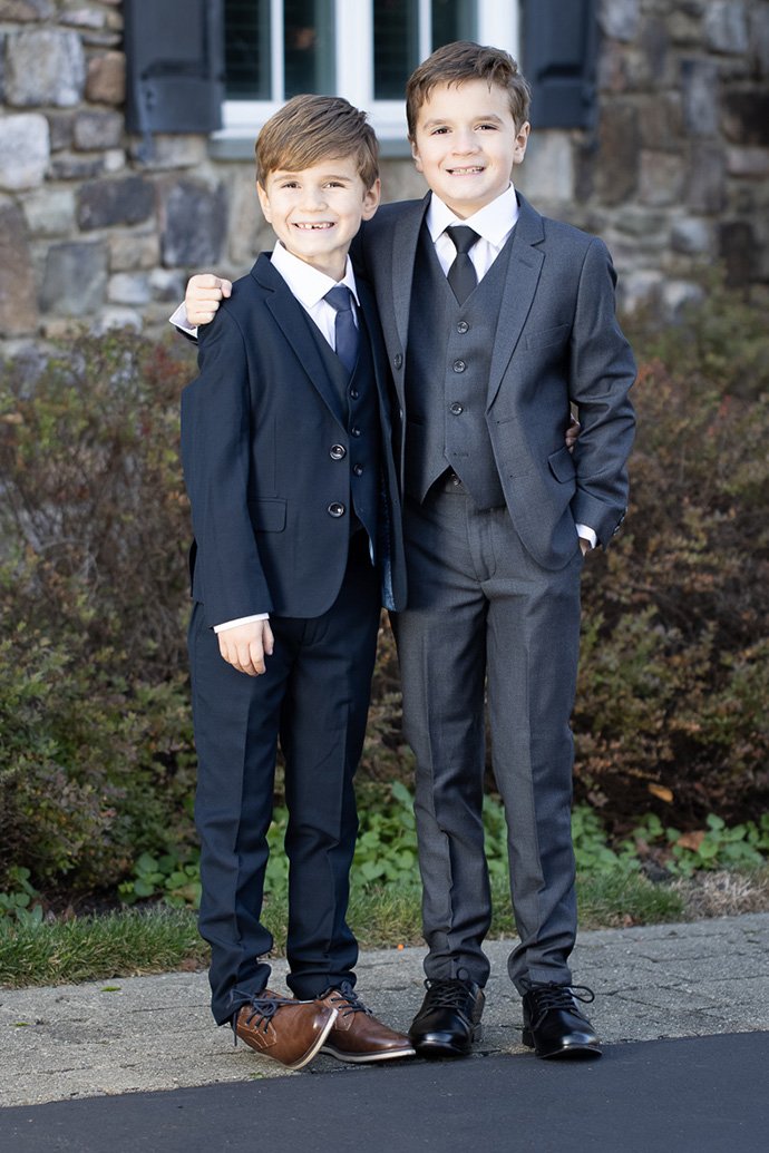 Premium Kids Steel Grey 5-Piece Wool Blend Suit by BLACKTIE