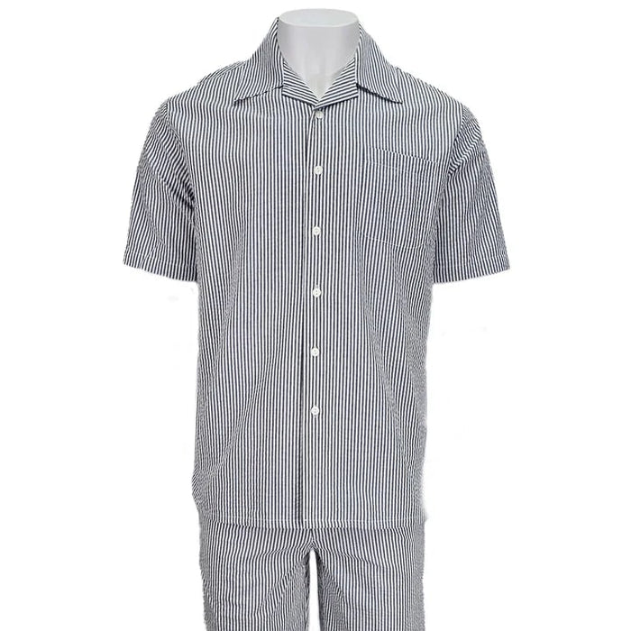 Black Seersucker 2pc Set by USA Men's Outlet