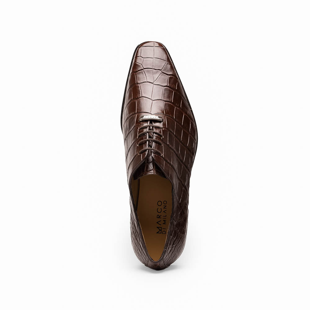 Marco Di Milano Bono Alligator Wholecut Oxfords Brown