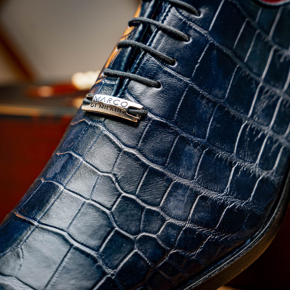 Marco Di Milano Bono Navy Leather Oxford
