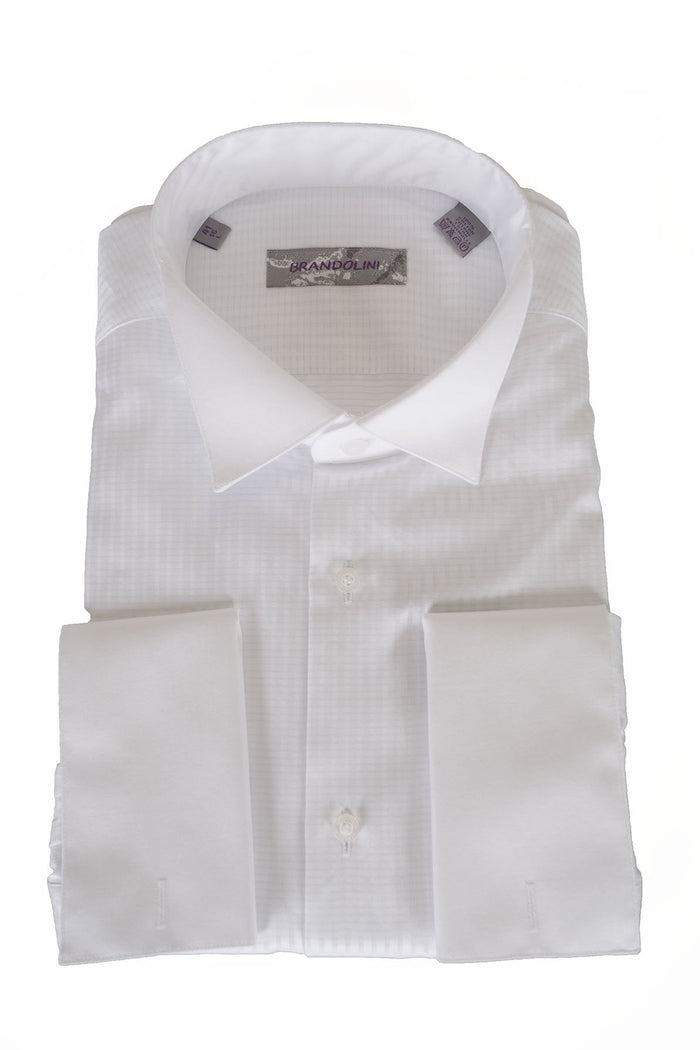 Alberto White Wingtip Tuxedo Shirt by Brandolini