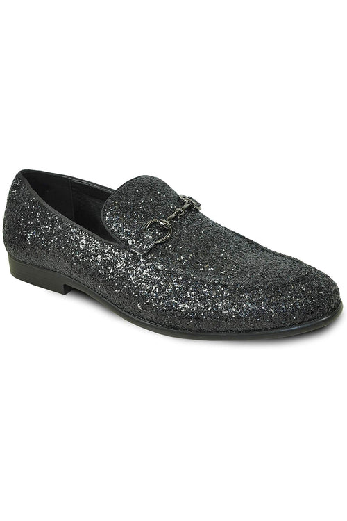 Glitter Black Shoes by Bravoin