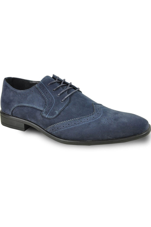 King Blue Suede Tuxedo Shoes by Bravoin