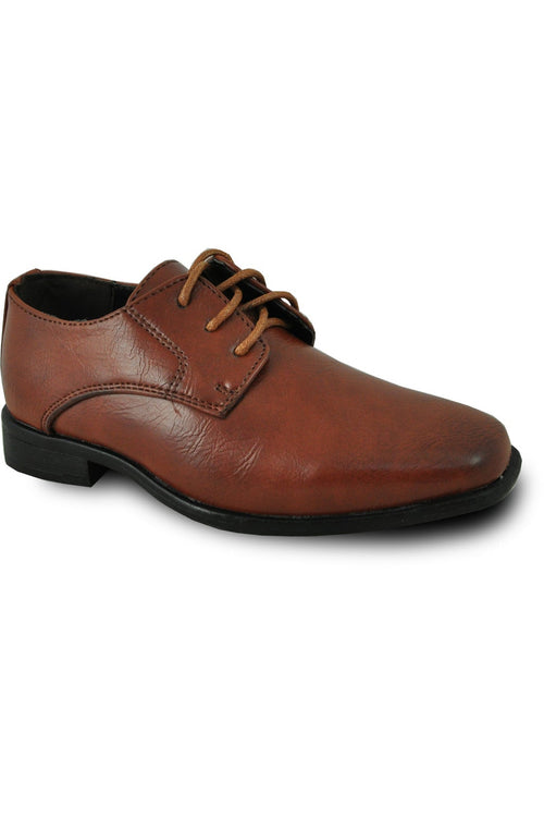 King Kids Brown Dress Shoes by Bravoin