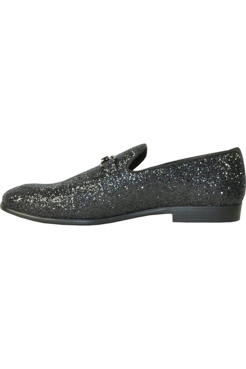 Glitter Black Shoes by Bravoin