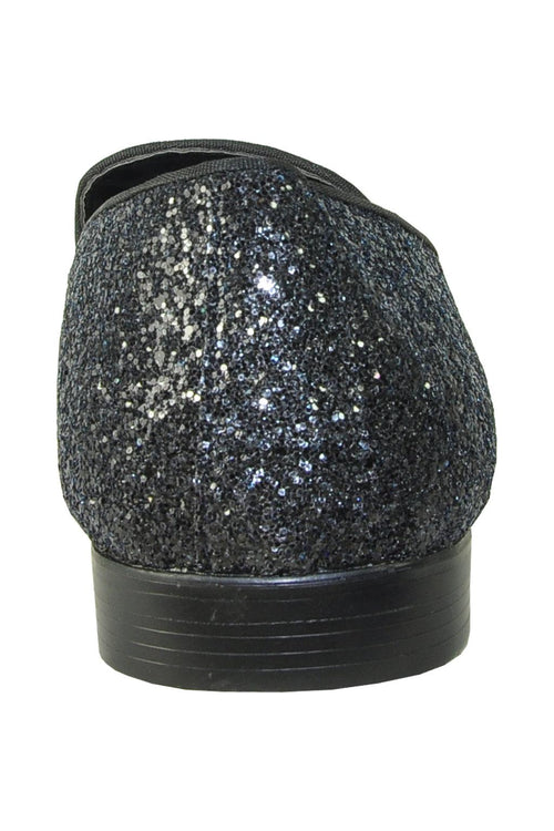 Glitter Black Shoes by Bravoin