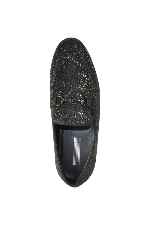 Glitter Black Shoes by Bravoin