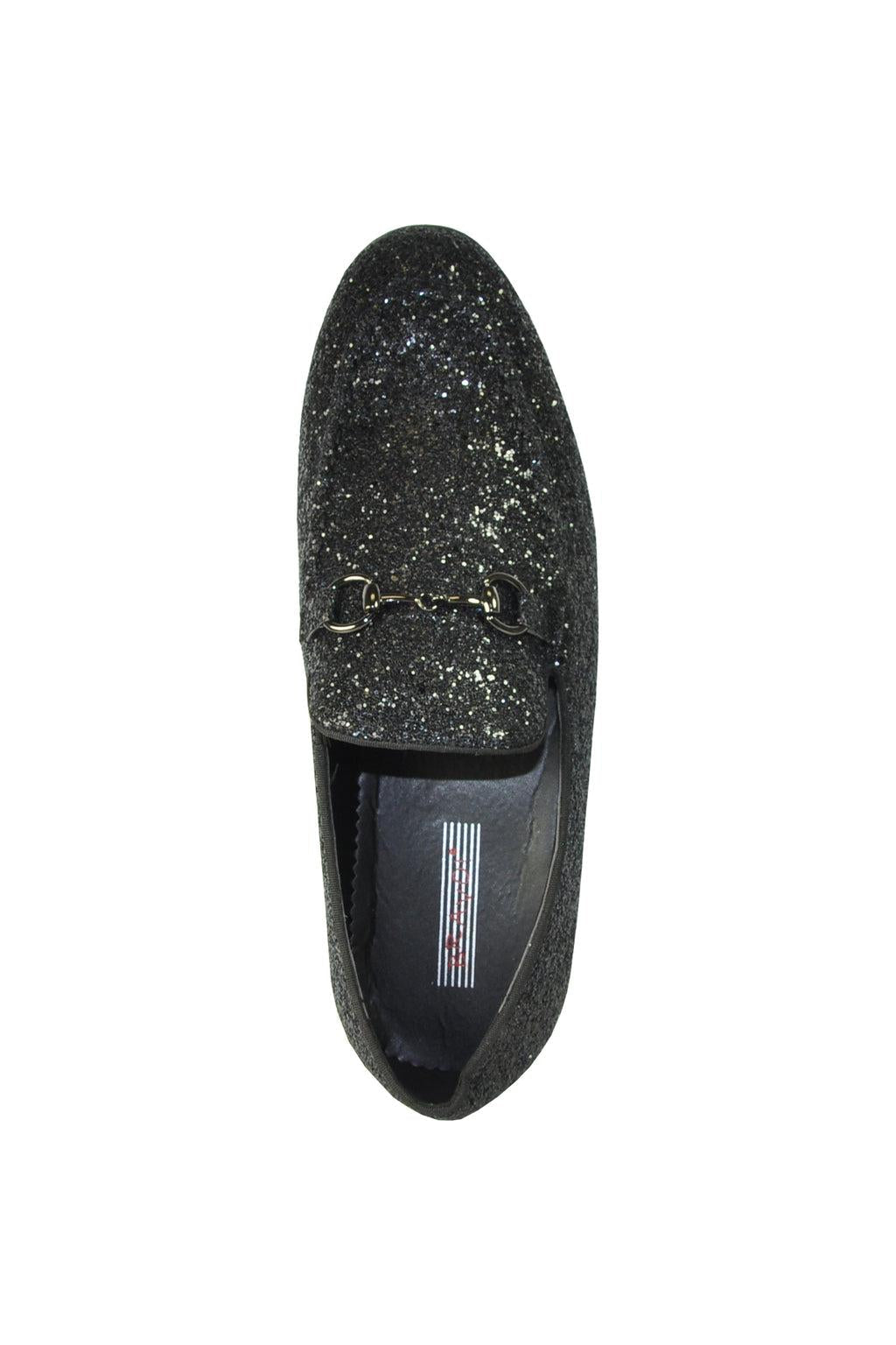 Glitter Black Shoes by Bravoin