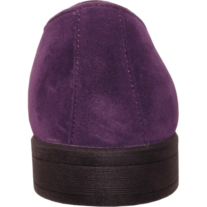 "Bravo Men's Purple Suede Slip-On Dress Loafer: the Perfect Wedding & Prom Shoe" - USA Men's Outlet
