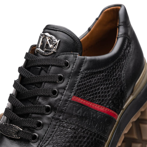 Marco Di Milano Brescia Python & Calfskin Sneakers Black