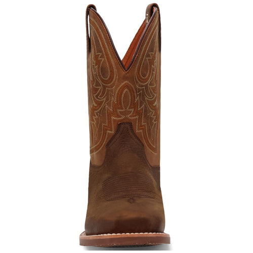 Dan Post Men's Bridgestone Chocolate & Tan Square Toe Western Boots by Dan Post Boots