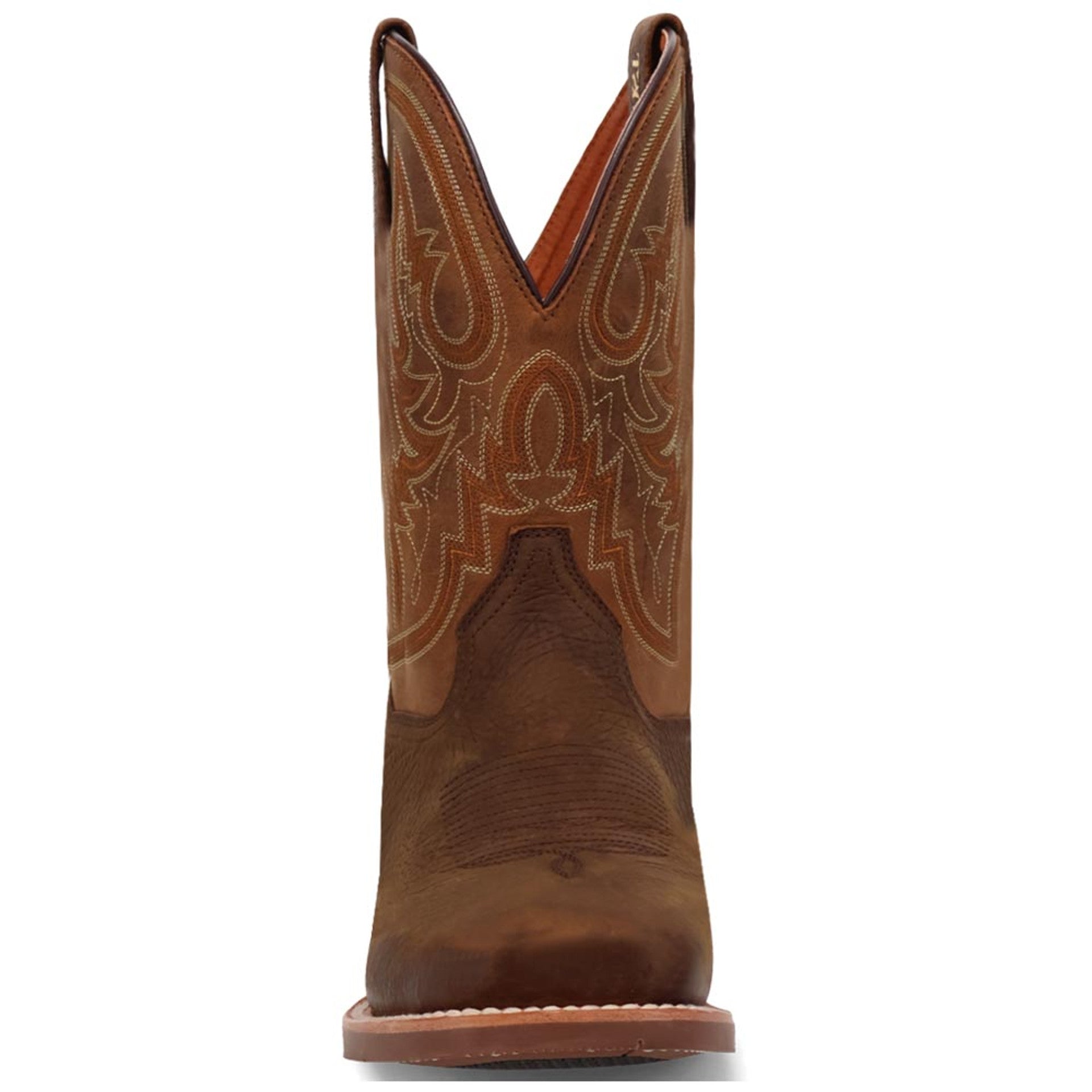 Dan Post Men's Bridgestone Chocolate & Tan Square Toe Western Boots by Dan Post Boots