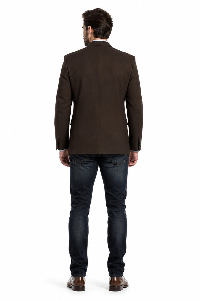 Men's Brown 2 Button Fashion Dress Casual Blazer by Menssuitsatlantain