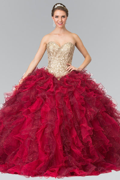 Ruffled Ballgown Dress by Elizabeth KGL2211