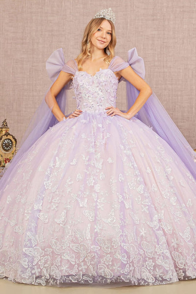 Butterfly Ribbon Sleeve Ball Gown by Elizabeth KGL3175