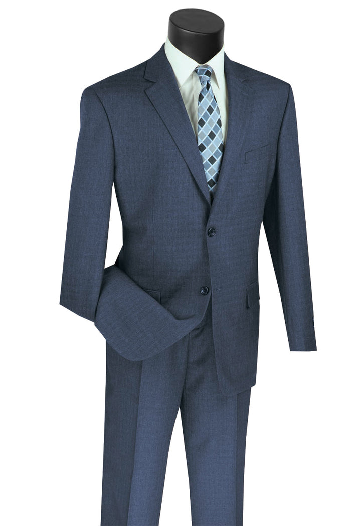 Mens 2 Button Classic Fit Pleated Pant Suit in Olive by Vinci